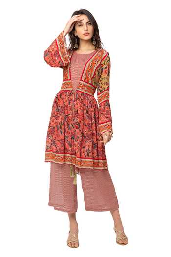 Soup By Sougat Paul Printed Jumpsuit with Jacket 