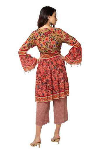 Soup By Sougat Paul Printed Jumpsuit with Jacket 