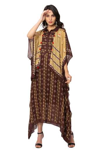 Soup By Sougat Paul Printed Dress with Jacket 