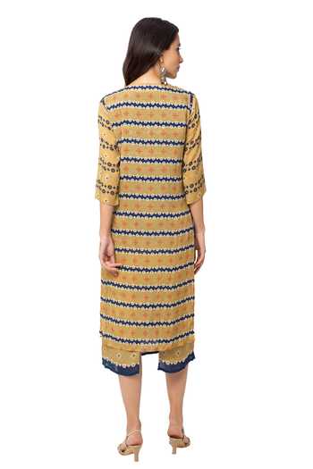Soup By Sougat Paul Printed Dress with Jacket 