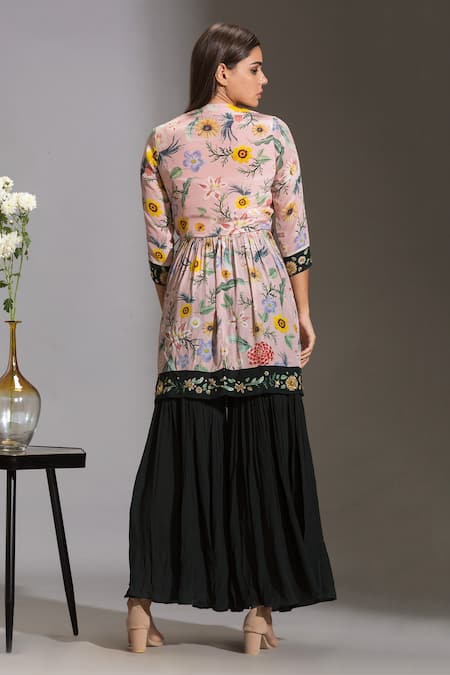 Soup By Sougat Paul Printed Angrakha & Gharara Set 