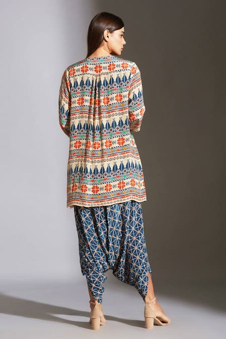 Soup By Sougat Paul Printed Jumpsuit with Jacket 