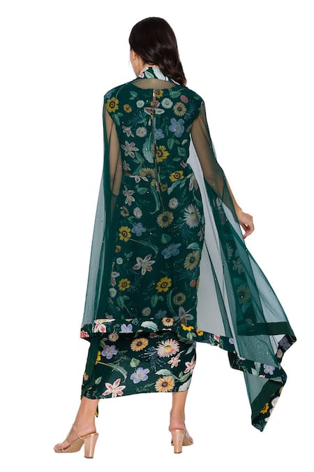 Soup By Sougat Paul Draped Dress with Cape 