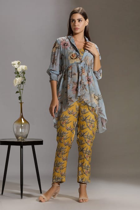 Soup By Sougat Paul Printed Jumpsuit with Jacket 