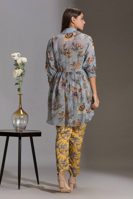 Soup By Sougat Paul Printed Jumpsuit with Jacket 