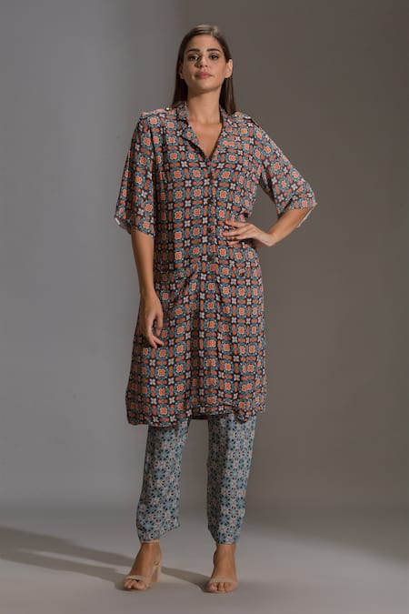 Soup By Sougat Paul Printed Tunic & Pant Set 