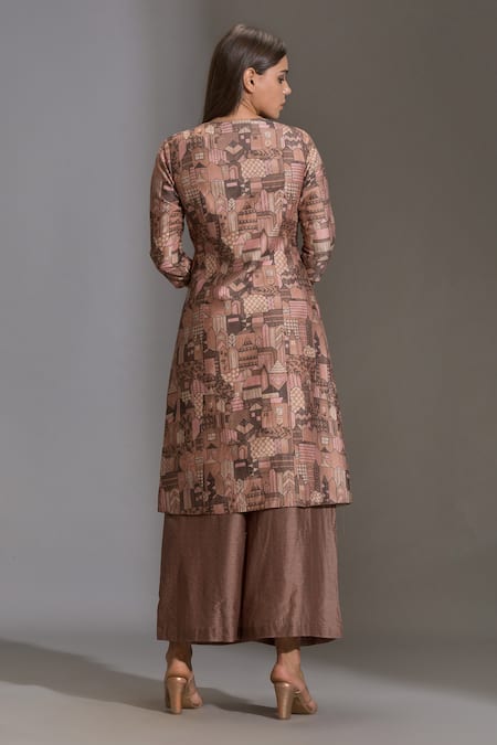 Soup By Sougat Paul Chanderi Printed Kurta & Pant Set 