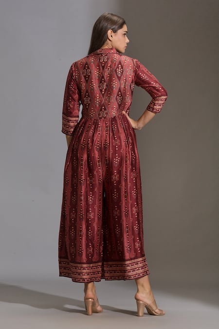 Soup By Sougat Paul Silk Printed Jumpsuit 