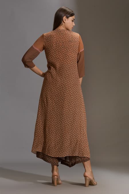 Soup By Sougat Paul Printed Jumpsuit with Jacket  