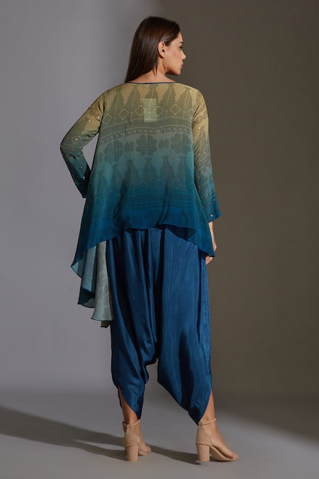 Soup By Sougat Paul Asymmetric Kurta & Dhoti Pant Set 