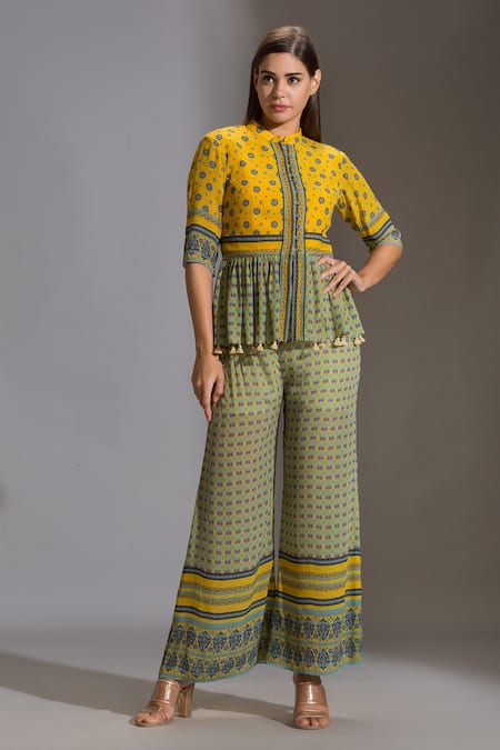 Soup By Sougat Paul Printed Top & Palazzo Set 