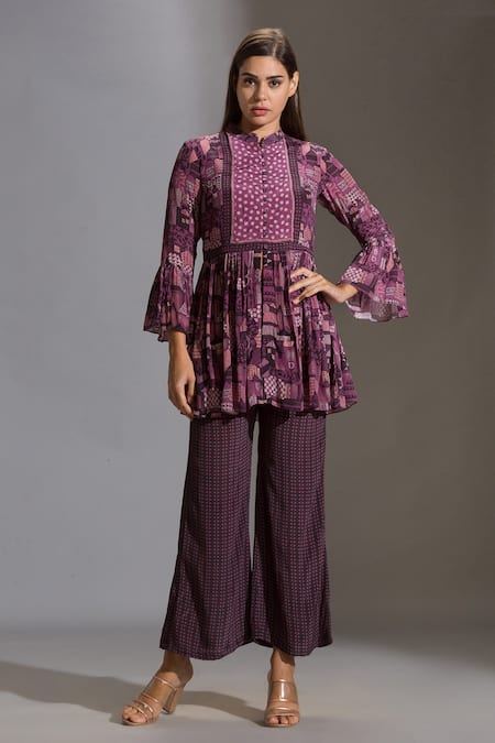 Soup By Sougat Paul Printed Top & Palazzo Set 