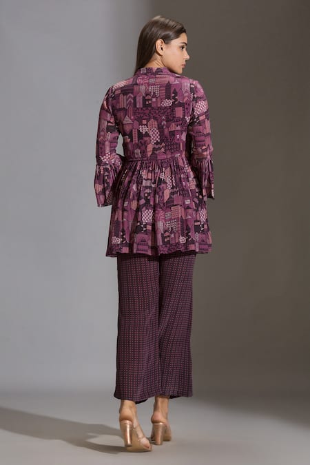 Soup By Sougat Paul Printed Top & Palazzo Set 