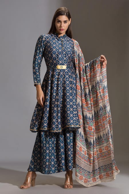 Soup by Sougat Paul Silk Printed Anarkali Set 