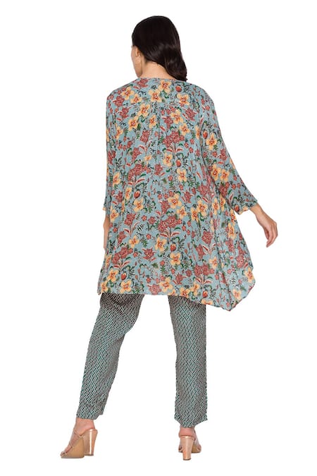 Soup By Sougat Paul Printed Jumpsuit with Jacket 