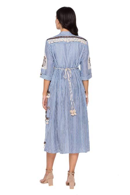 Soup By Sougat Paul Tassel Striped Dress 