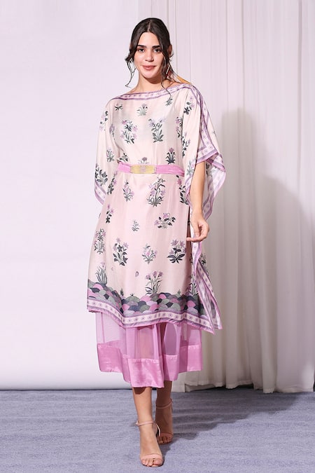 Soup By Sougat Paul Printed Kaftan & Skirt Set 