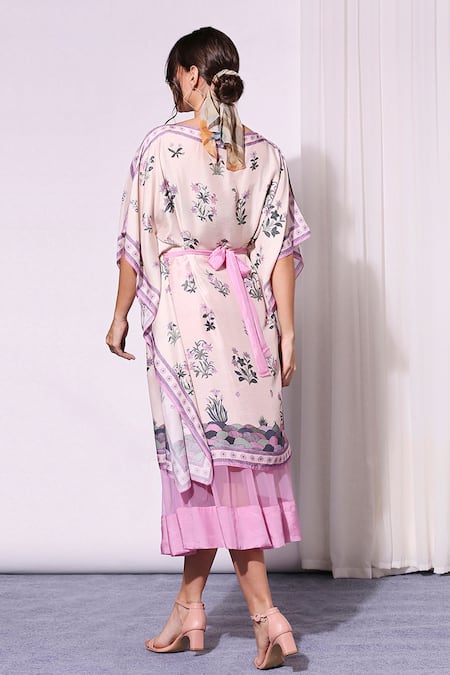 Soup By Sougat Paul Printed Kaftan & Skirt Set 