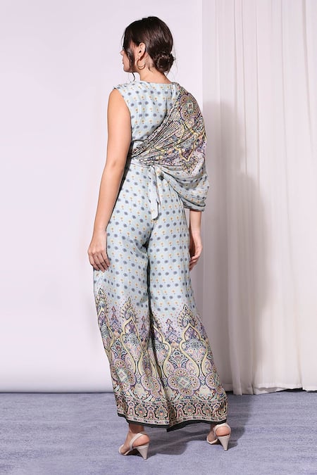 Soup By Sougat Paul Cotton Silk Printed Jumpsuit 