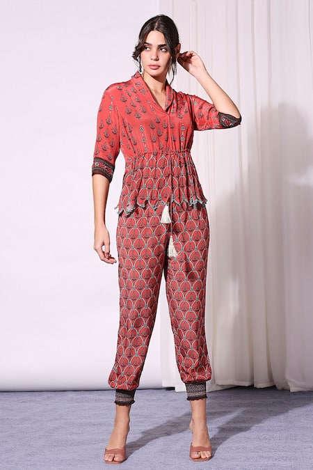 Soup by Sougat Paul Printed Top & Pant Set 