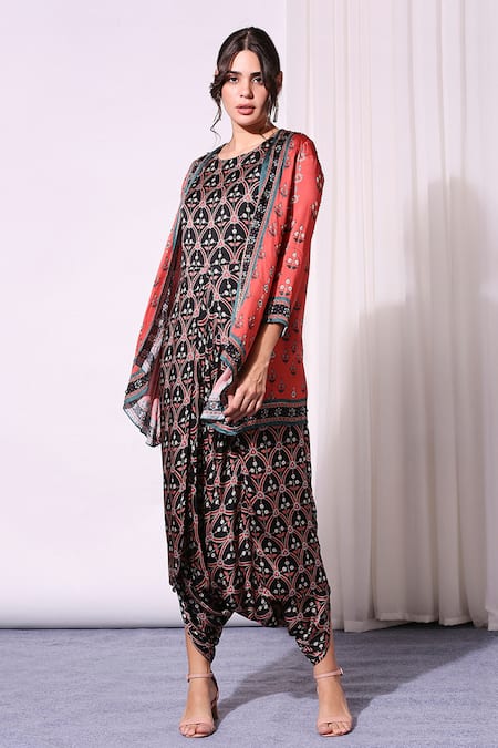 Soup By Sougat Paul Printed Jumpsuit with Jacket 