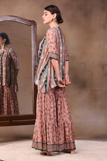 Soup By Sougat Paul Printed Jumpsuit With Jacket 