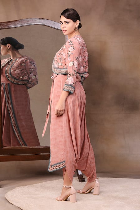 Soup By Sougat Paul Printed Jumpsuit With Jacket 