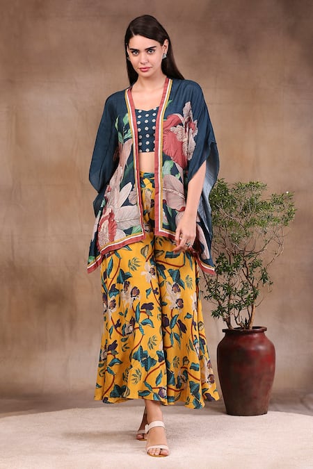Soup By Sougat Paul Printed Jacket & Flared Pant Set 