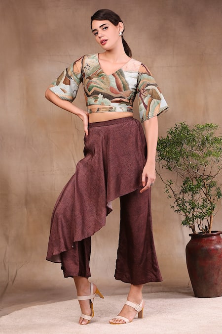 Soup by Sougat Paul Printed Top & Pant Set 