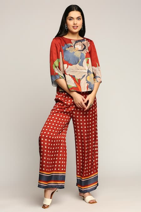 Soup By Sougat Paul Orchid Bloom Print Pant Set 