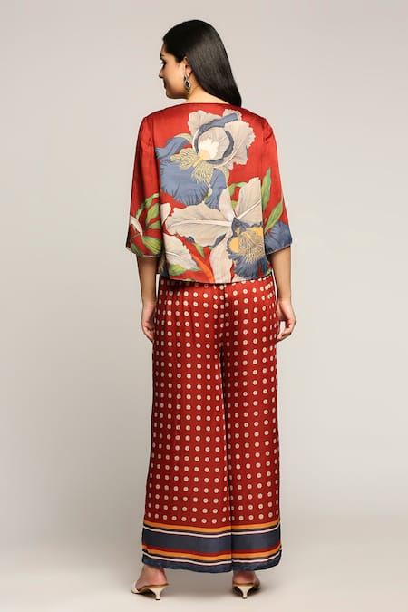 Soup By Sougat Paul Orchid Bloom Print Pant Set 
