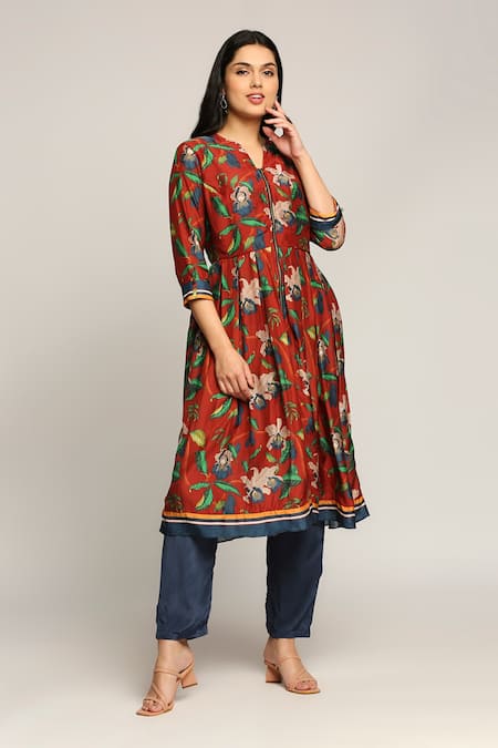 Soup By Sougat Paul Orchid Bloom Anarkali & Pant Set  