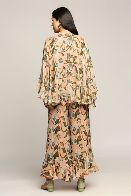 Soup By Sougat Paul Printed Pant Set With Cape 