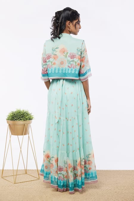 Soup By Sougat Paul Floral Print Dress With Jacket