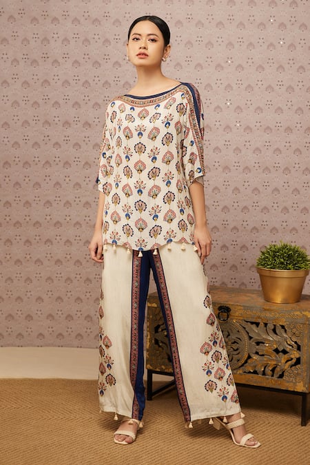 Soup by Sougat Paul Sarouk Print Top & Palazzo Set 