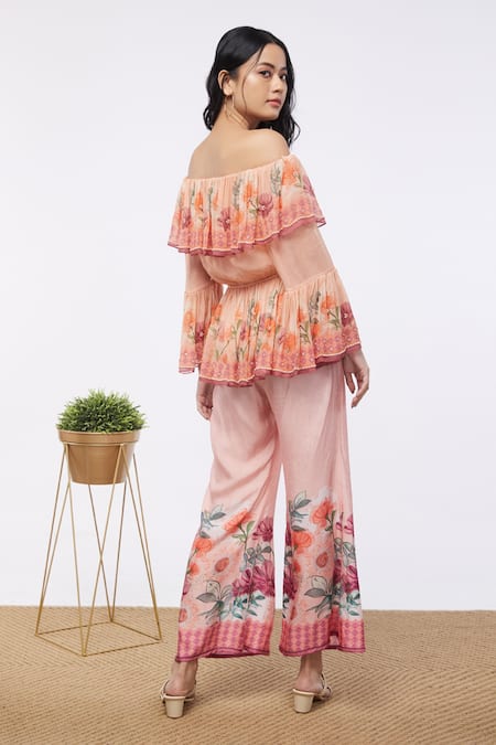 Soup By Sougat Paul Off-Shoulder Top & Pant Set 