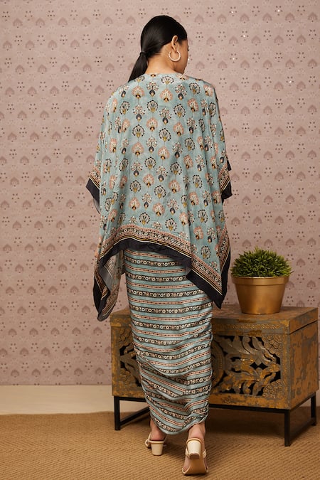 Soup By Sougat Paul Draped Dress With Cape 