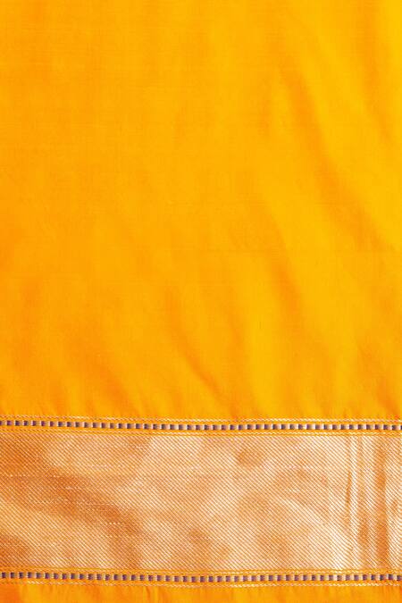 Shop_Weaver Story_Pink Pure Katan Silk Zari Stripes Saree_Online_at_Aza_Fashions