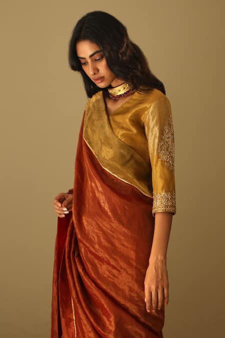 Shorshe Clothing Handloom Tissue Saree 