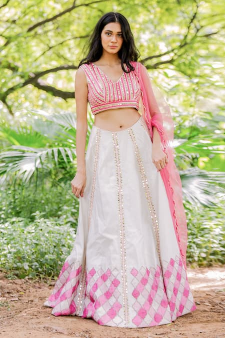 Salt and Spring Patchwork Lehenga Set 