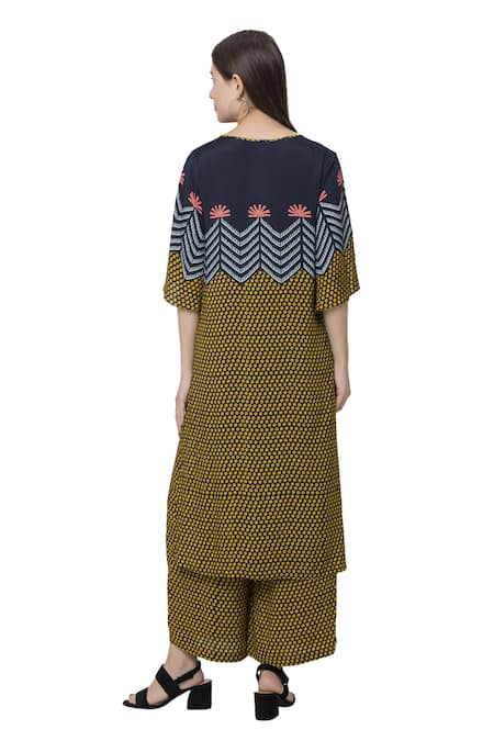 So Us By Sougatpaul Printed Kurta & Palazzo Set 