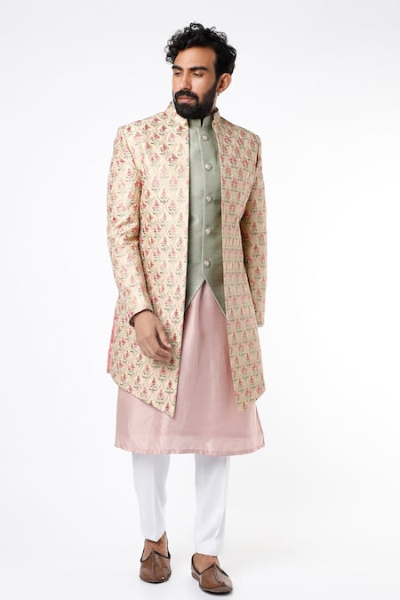 Nero by Shaifali and Satya Embroidered Jacket & Kurta Set 