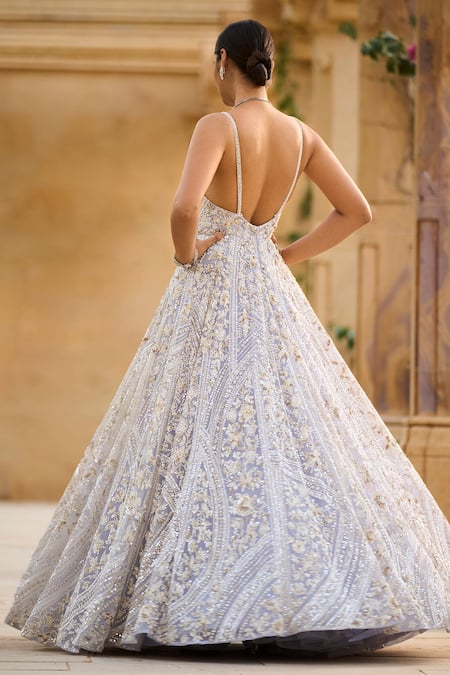 Seema Gujral Embellished Flared Gown 