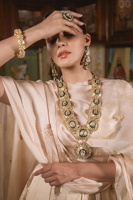 Shop Surbhi Shah White Satin Organza Floral Motifs V Neck Embroidered Anarkali With Dupatta Online at Aza Fashions Shop_Surbhi Shah_White Satin Organza Floral Motifs V Neck Embroidered Anarkali With Dupatta _Online_at_Aza_Fashions