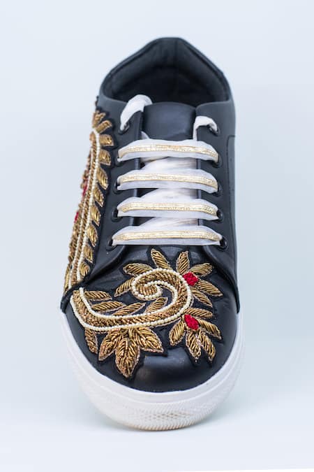 The Saree Sneakers Floral Embellished Sneakers 