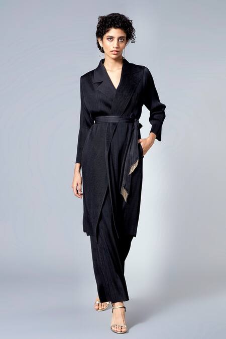 wrap pant suit