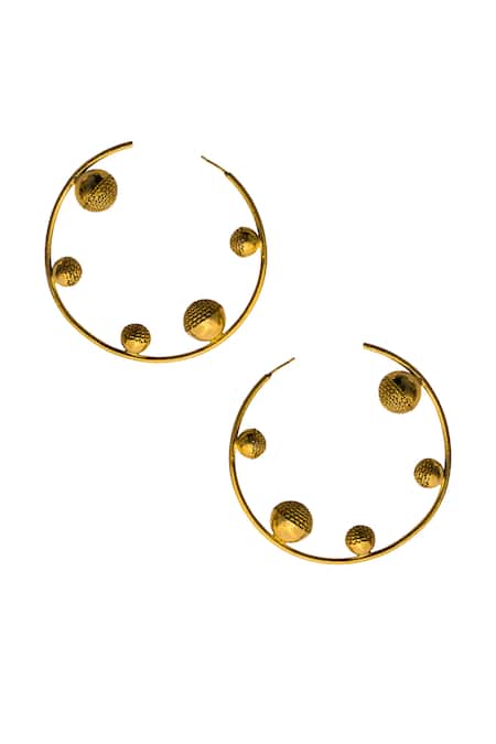 The Slow Studio Handcrafted Filigree Hoops 