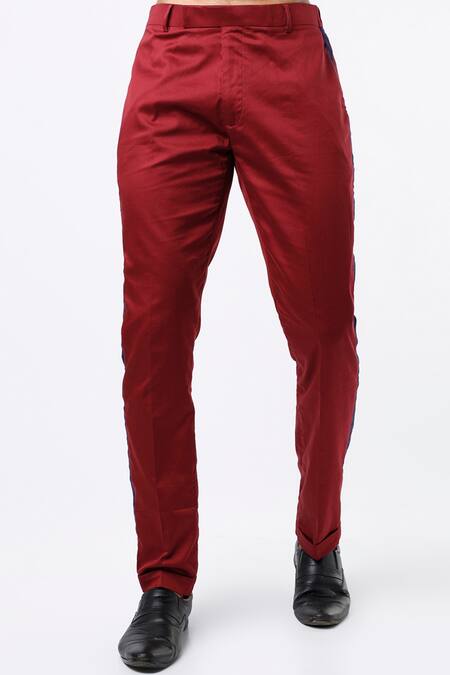 Buy MR. Ajay Kumar Maroon Cotton Satin Safari Shirt And Pant Set Online at Aza Fashions Buy_MR. Ajay Kumar_Maroon Cotton Satin Safari Shirt And Pant Set _Online_at_Aza_Fashions