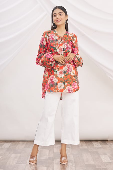 Mr. Ajay Kumar Silk Printed Tunic 