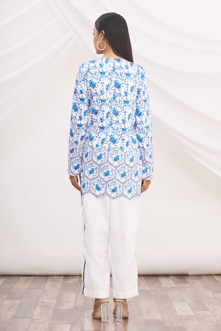 MR. Ajay Kumar Printed Top & Pant Set 